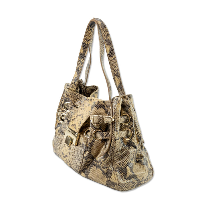 Jimmy Choo Ramona Snakeskin Shoulder Handbag