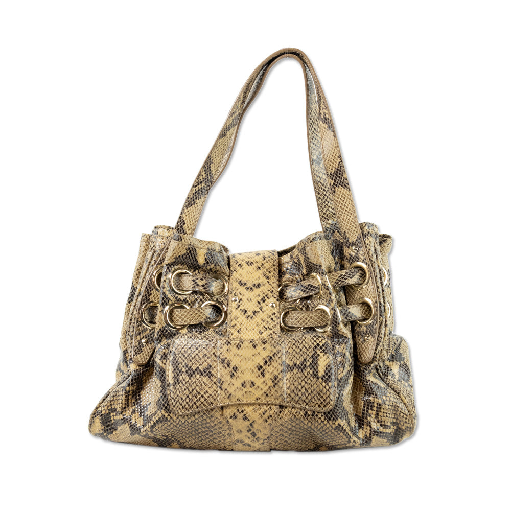 Jimmy Choo Ramona Snakeskin Shoulder Handbag