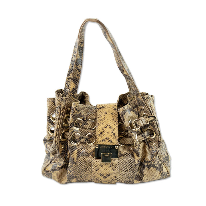 Jimmy Choo Ramona Snakeskin Shoulder Handbag