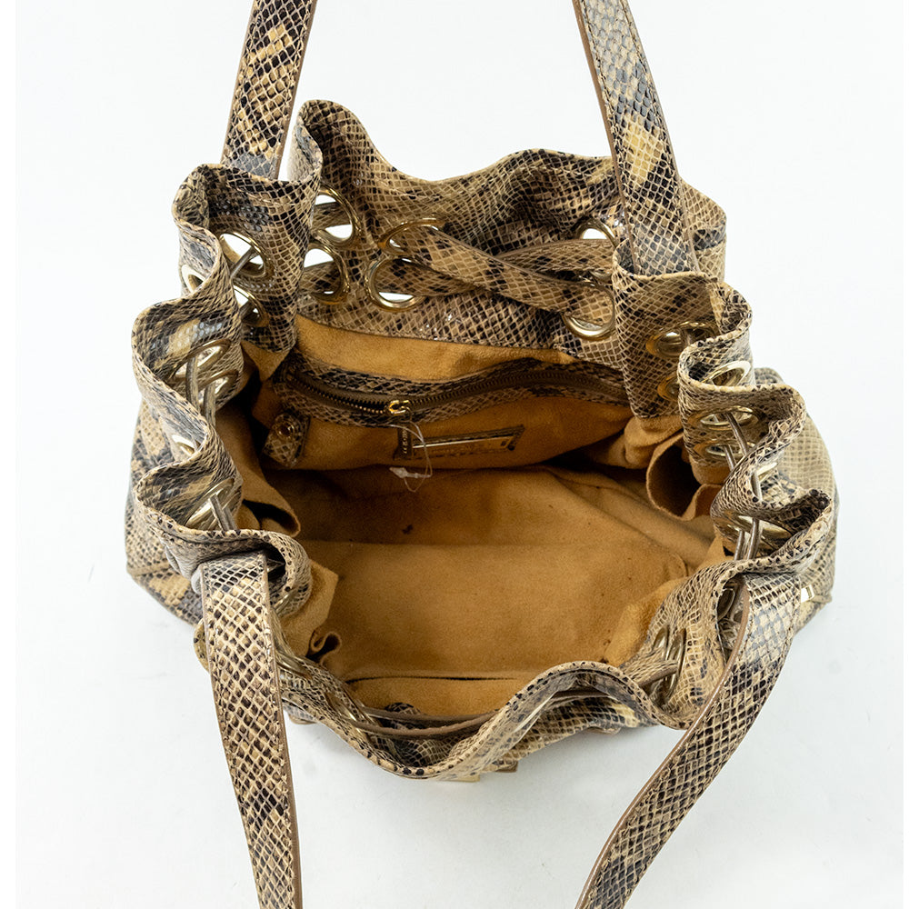 Jimmy Choo Ramona Snakeskin Shoulder Handbag