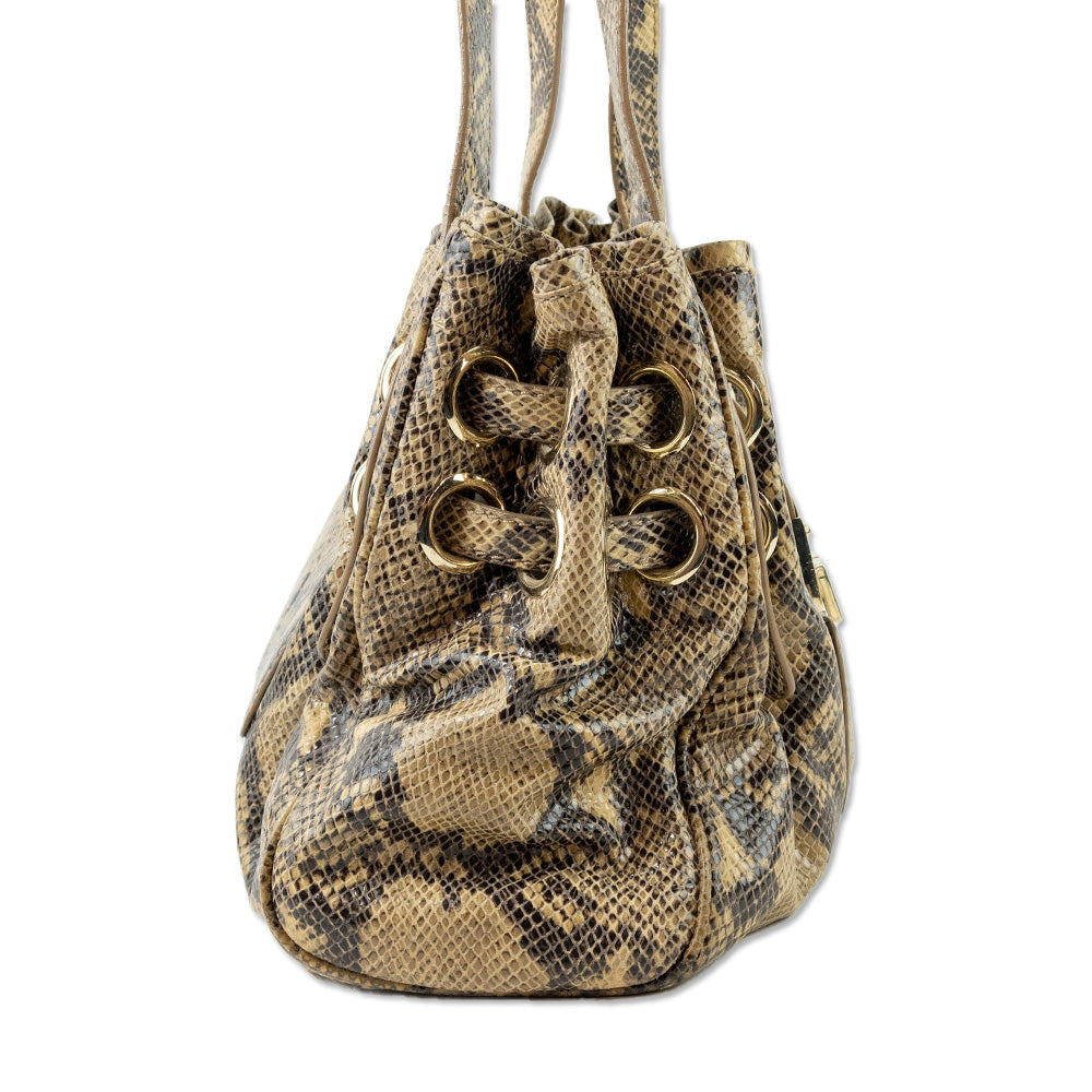 Jimmy Choo Ramona Snakeskin Shoulder Handbag