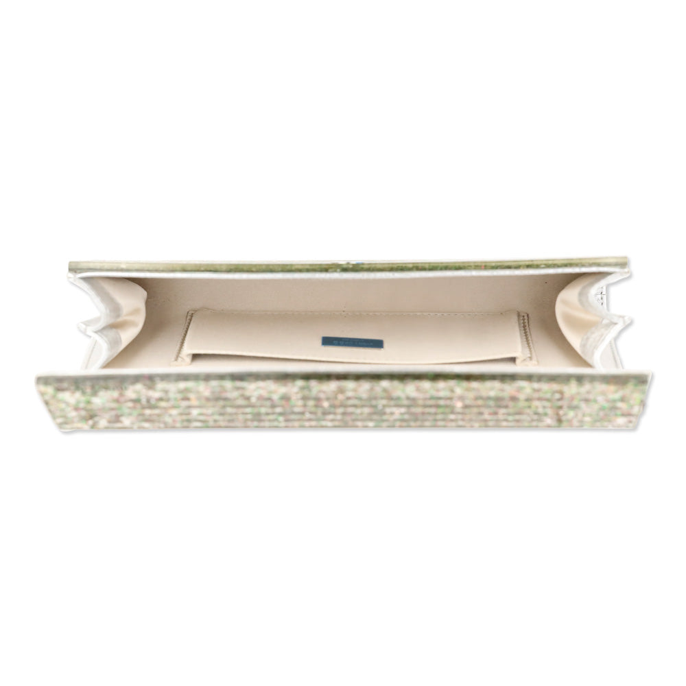 Jimmy Choo Sweetie Peppermint Coarse Glitter Acrylic Clutch