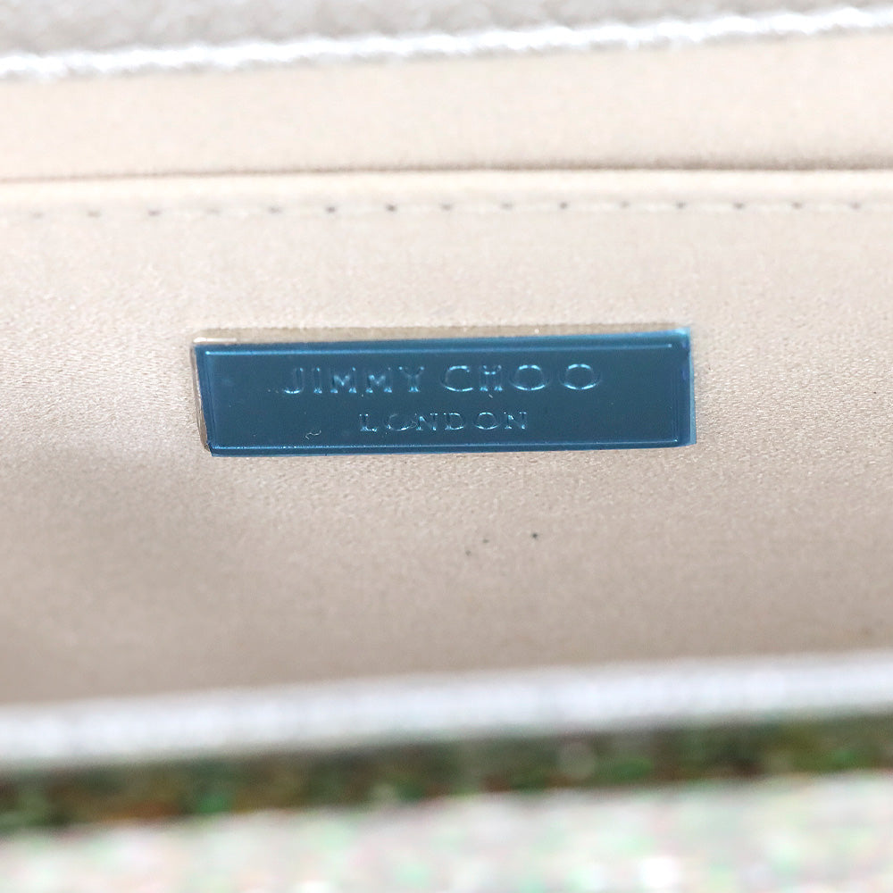 Jimmy Choo Sweetie Peppermint Coarse Glitter Acrylic Clutch