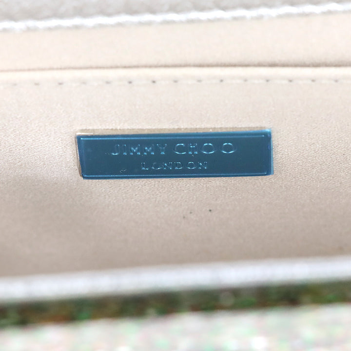 Jimmy Choo Sweetie Peppermint Coarse Glitter Acrylic Clutch