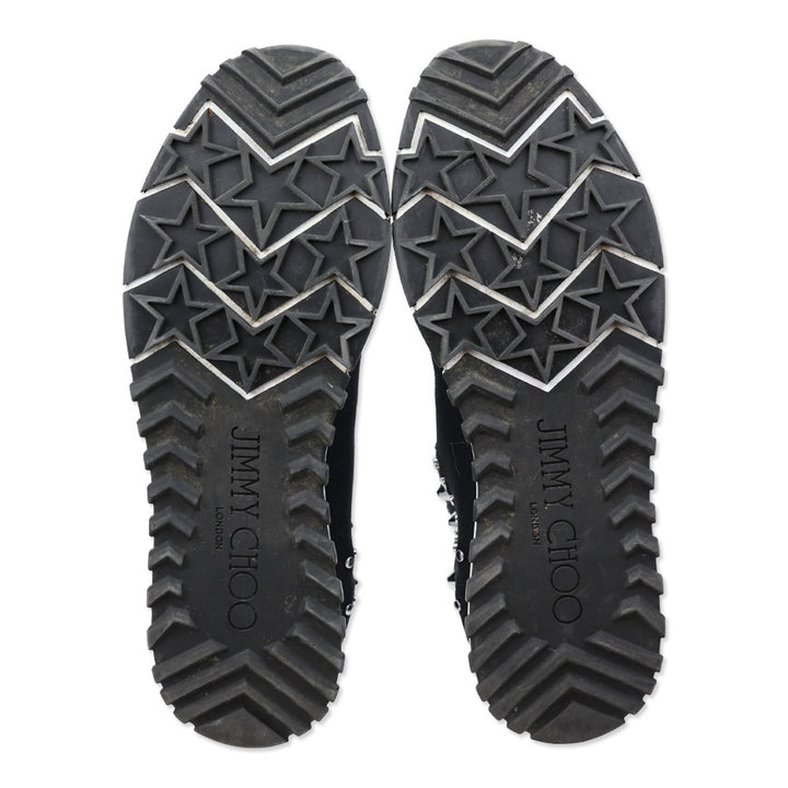 Jimmy Choo Verona Studded Black Knit Slip-on Sneakers