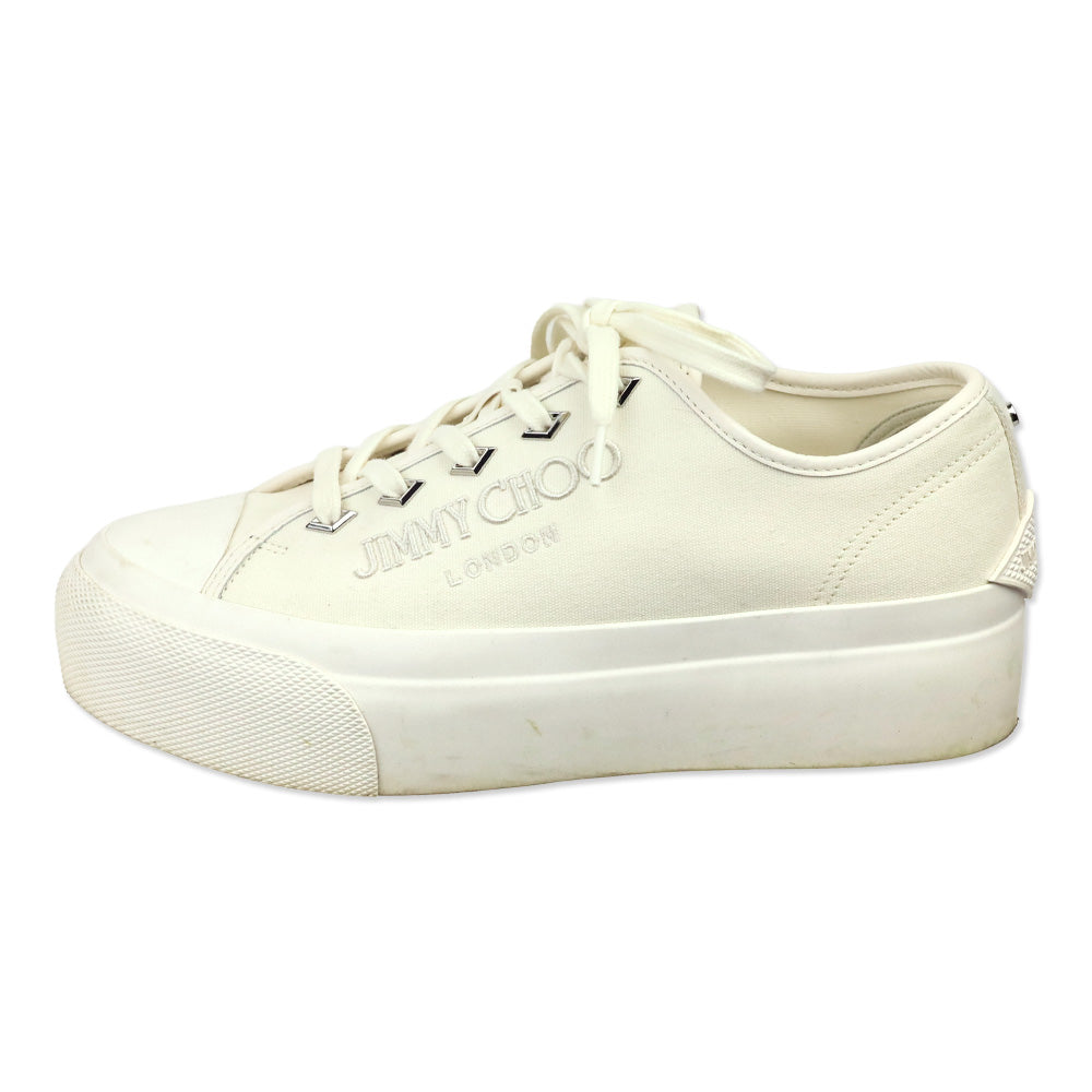 Jimmy Choo White Palma Maxi/F Platform Sneakers