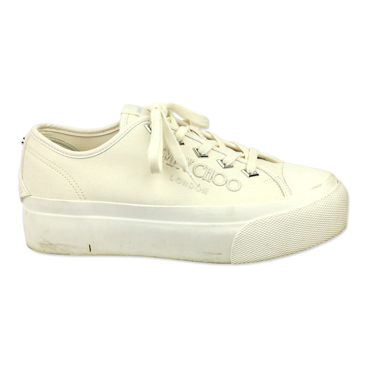 Jimmy Choo White Palma Maxi/F Platform Sneakers