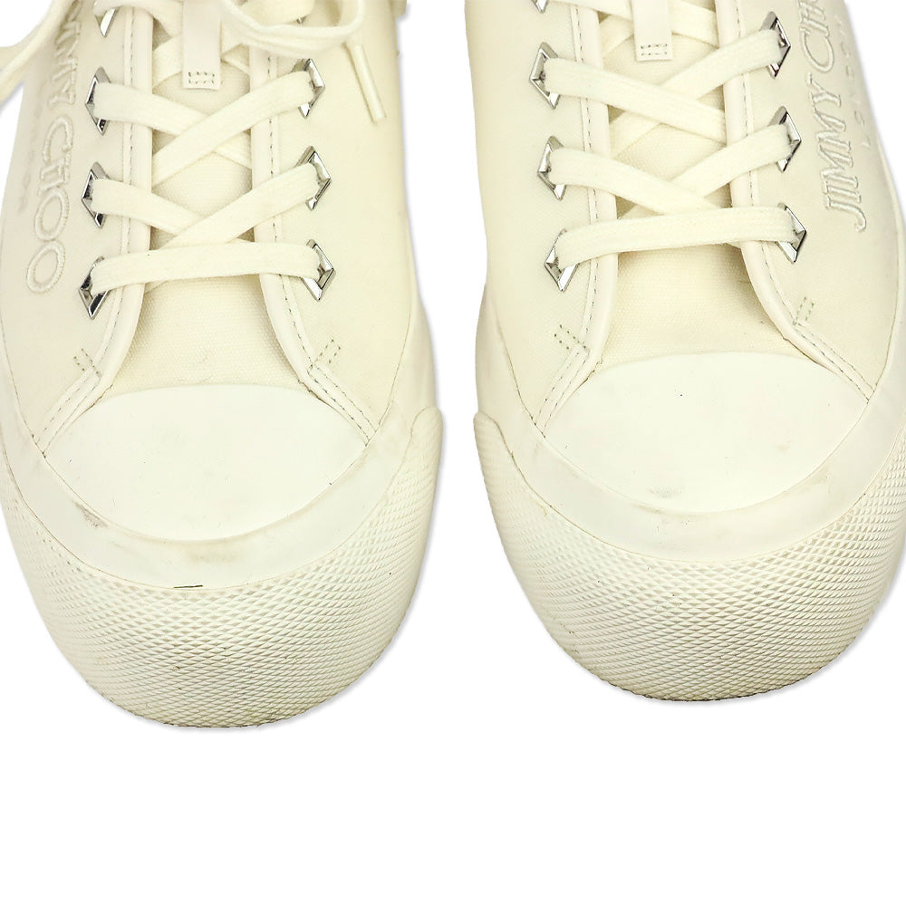 Jimmy Choo White Palma Maxi/F Platform Sneakers