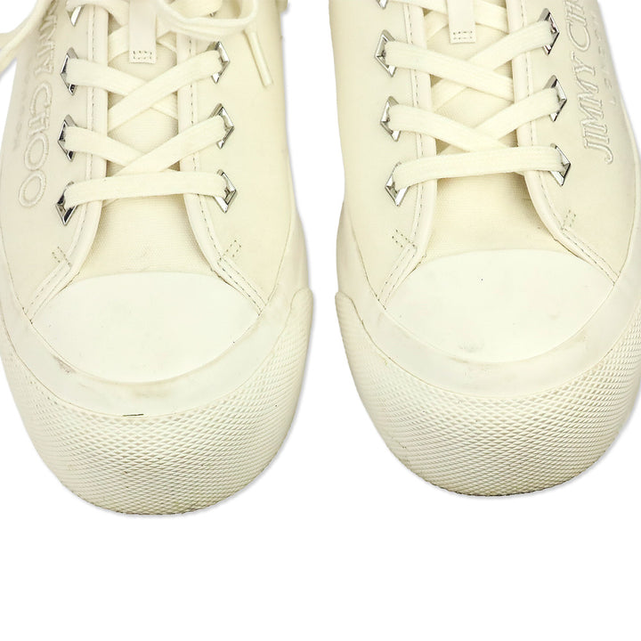 Jimmy Choo White Palma Maxi/F Platform Sneakers