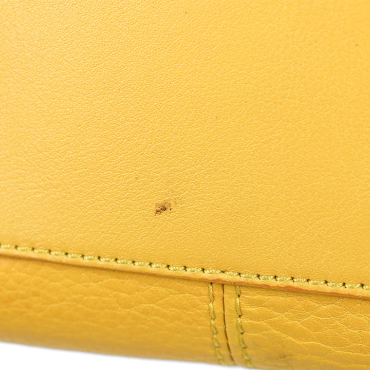 Jimmy Choo Yellow Pebble Leather Hobo Bag