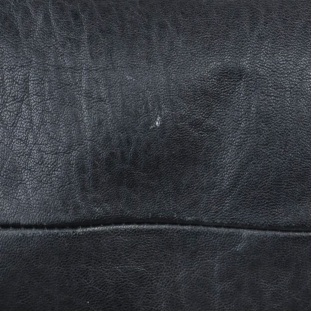 Jimmy Choo Black Grained Leather Whipstitch Tote