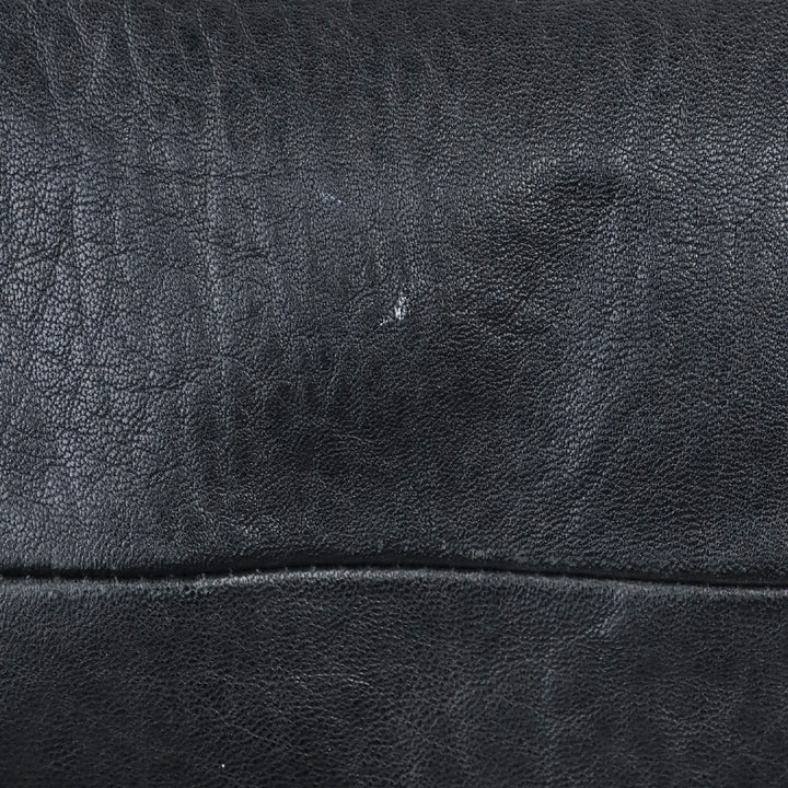 Jimmy Choo Black Grained Leather Whipstitch Tote