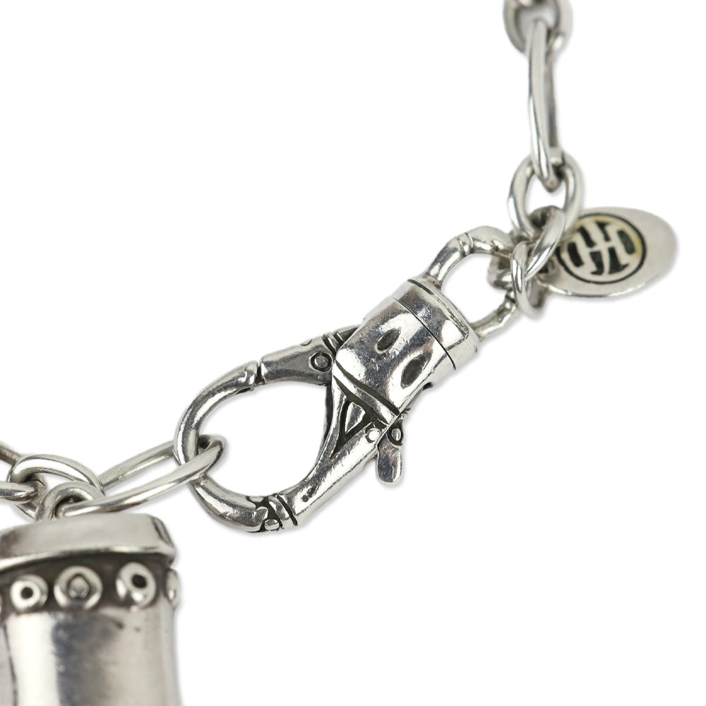 John Hardy Chain Link Bamboo Charm Bracelet