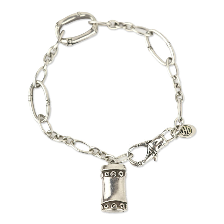 John Hardy Chain Link Bamboo Charm Bracelet
