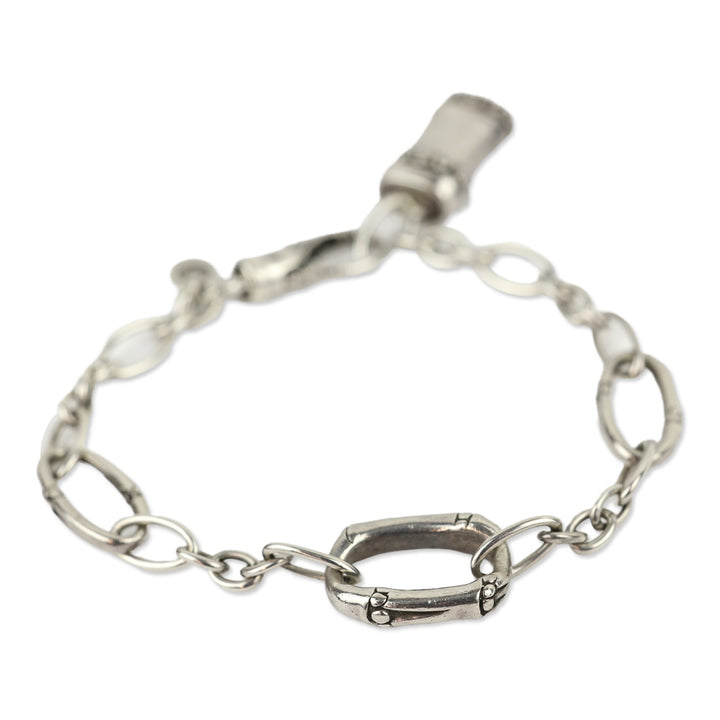 John Hardy Chain Link Bamboo Charm Bracelet