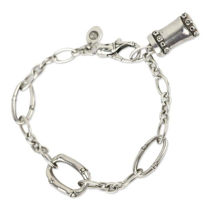 John Hardy Chain Link Bamboo Charm Bracelet