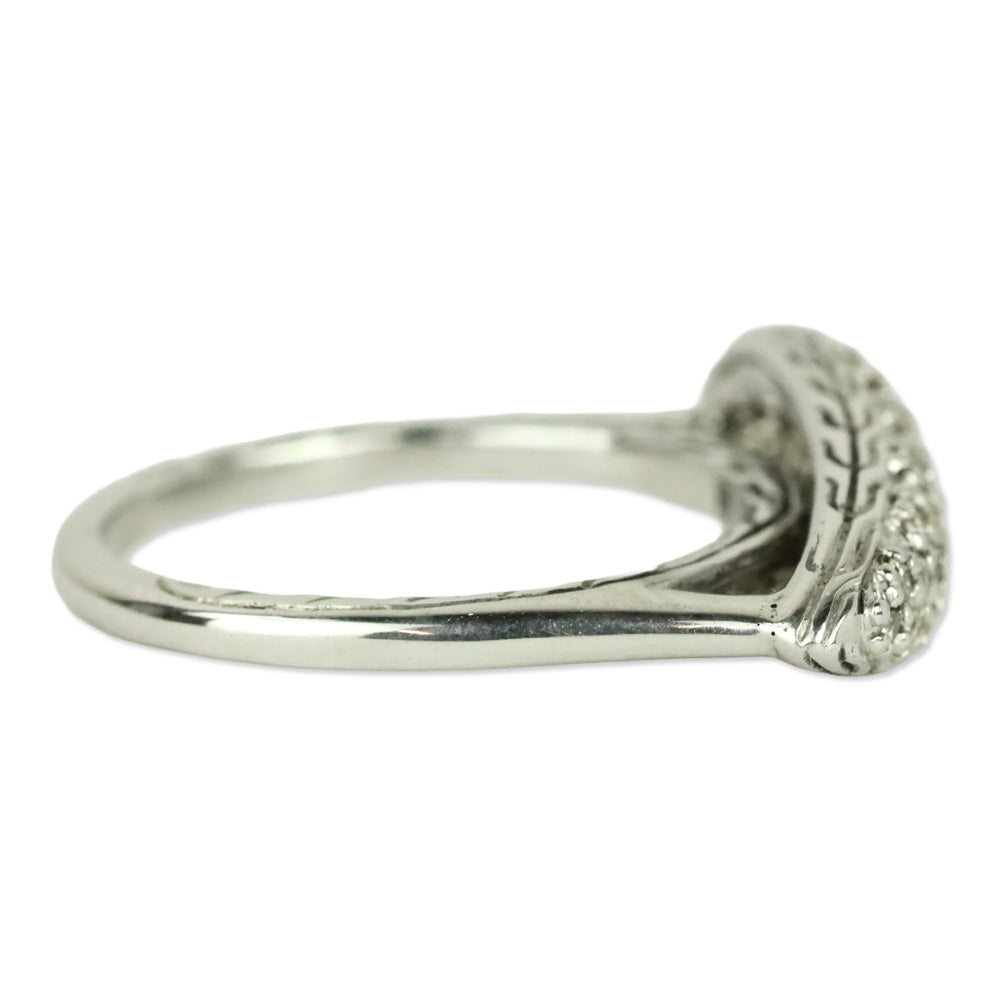 John Hardy Classic Chain Silver Diamond Pave (0.5ct) Ring