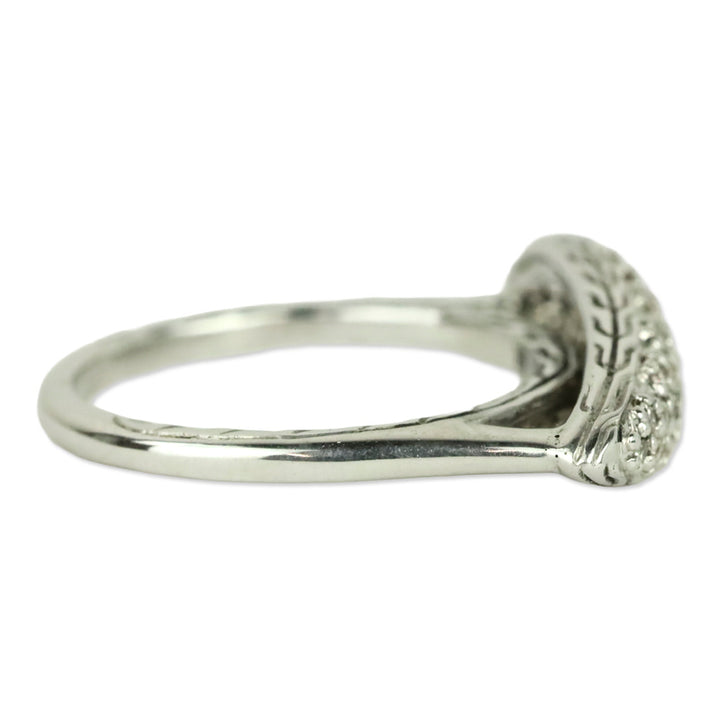 John Hardy Classic Chain Silver Diamond Pave (0.5ct) Ring