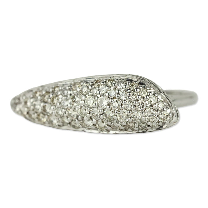 John Hardy Classic Chain Silver Diamond Pave (0.5ct) Ring