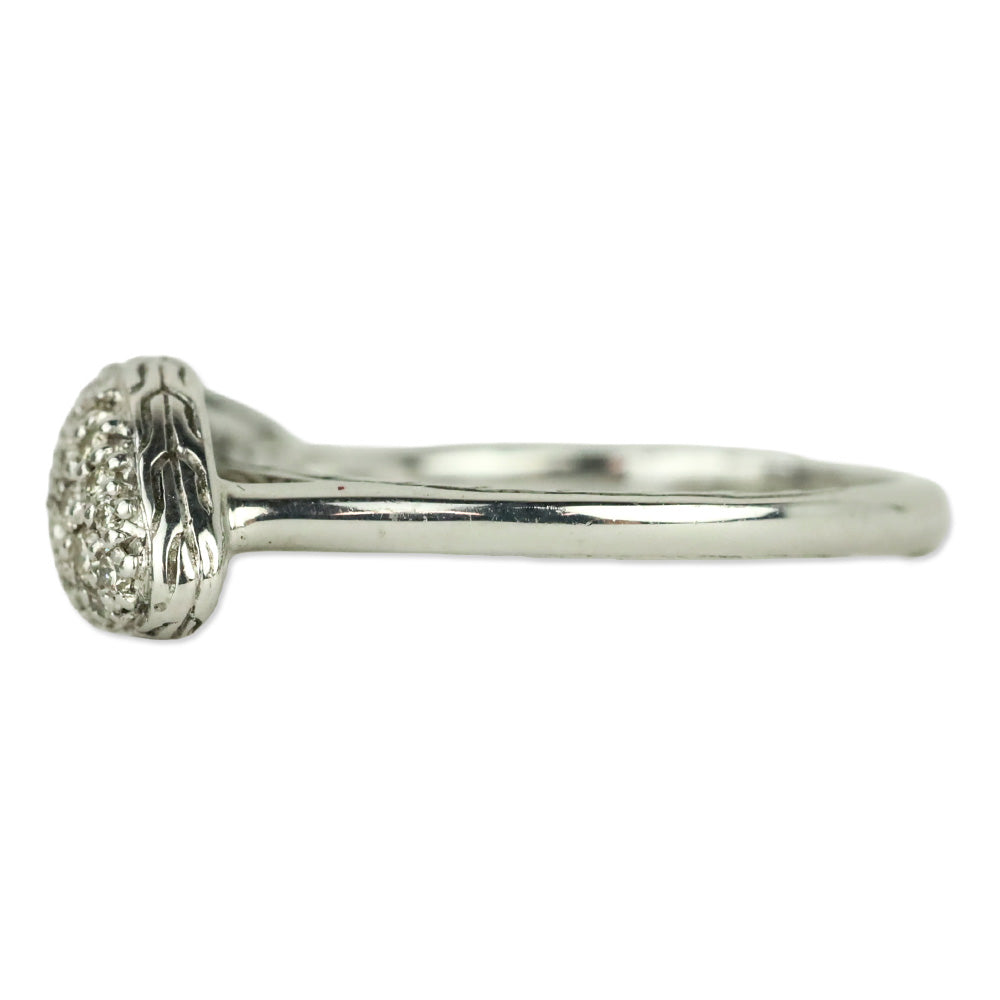 John Hardy Classic Chain Silver Diamond Pave (0.5ct) Ring