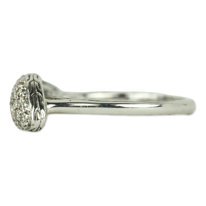 John Hardy Classic Chain Silver Diamond Pave (0.5ct) Ring
