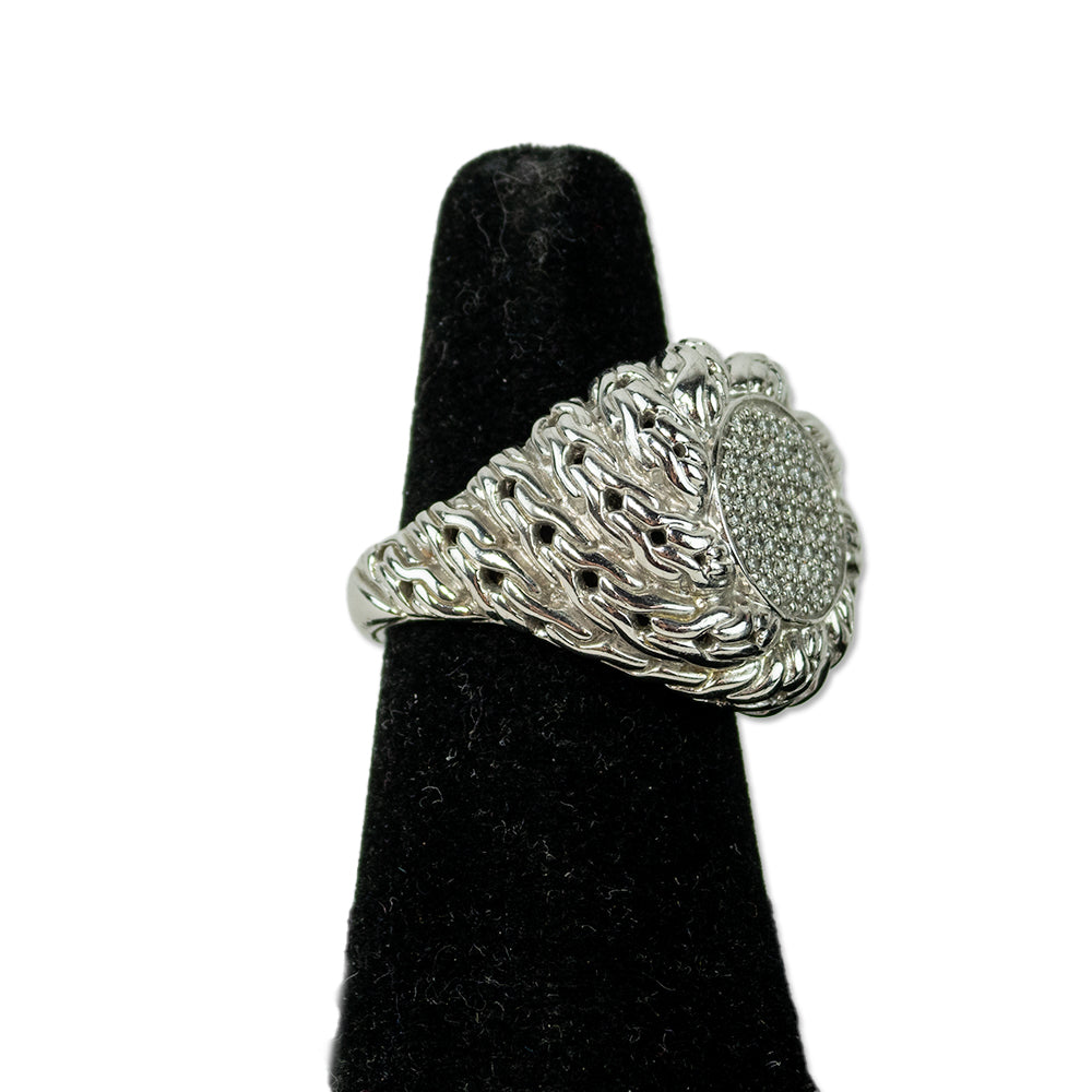 John Hardy Diamond Classic Chain Cocktail Ring