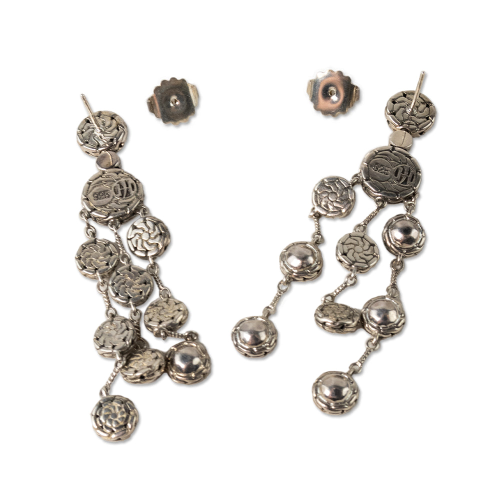 John Hardy Palu Silver Chandelier Earrings