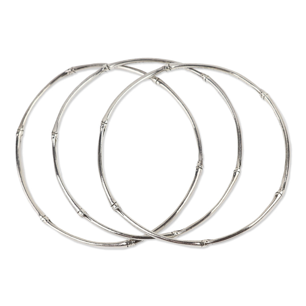 John Hardy Sterling Silver Bamboo Bangles, Set of 3