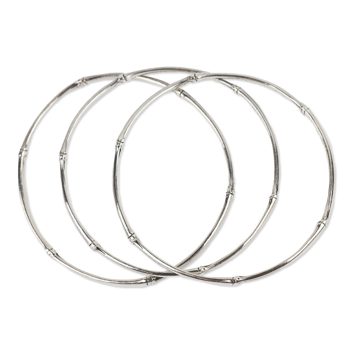 John Hardy Sterling Silver Bamboo Bangles, Set of 3