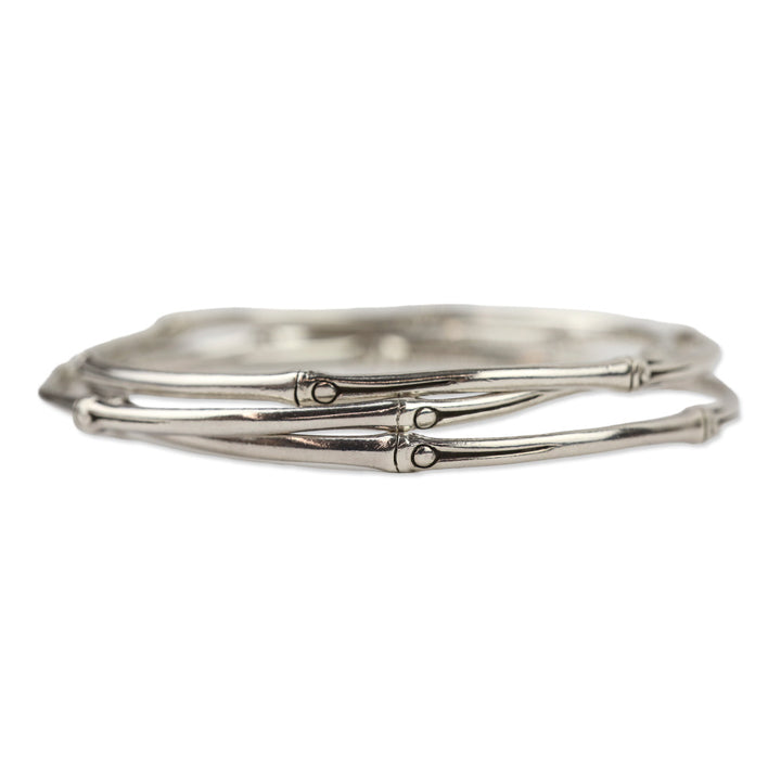 John Hardy Sterling Silver Bamboo Bangles, Set of 3