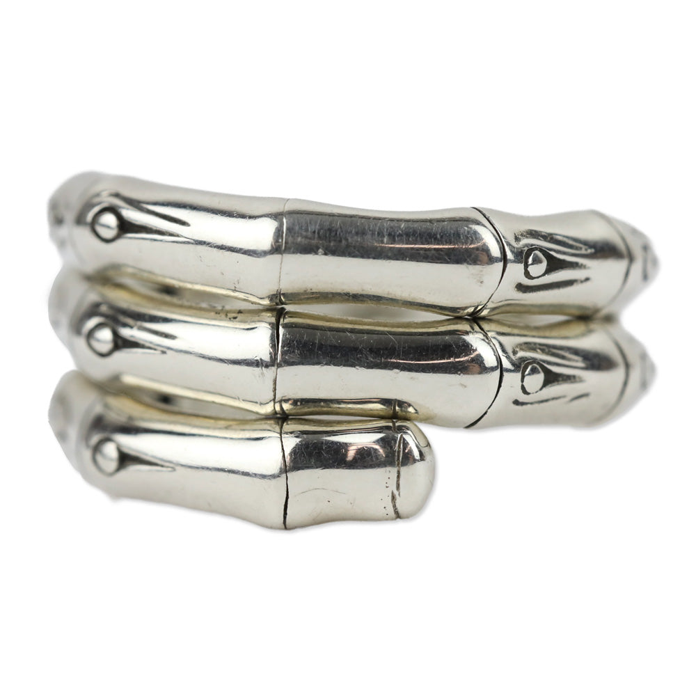 John Hardy Sterling Silver Bamboo Double Coil Ring