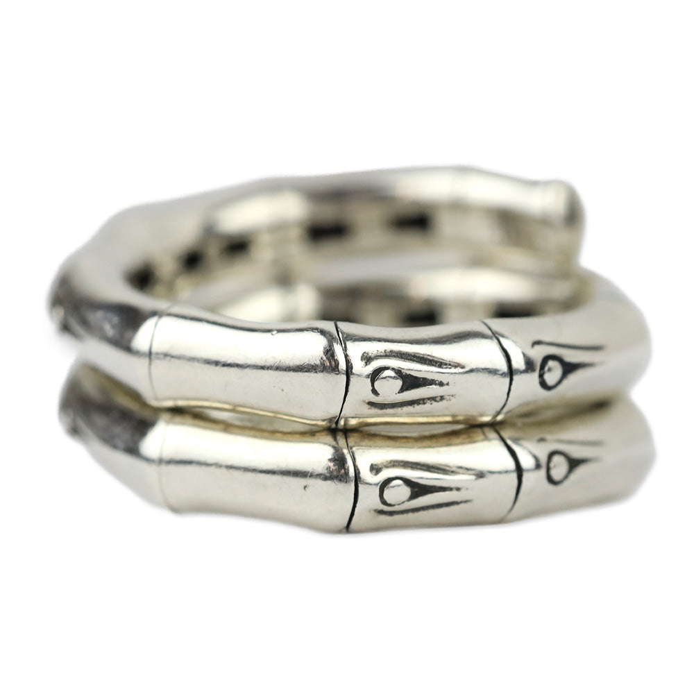 John Hardy Sterling Silver Bamboo Double Coil Ring