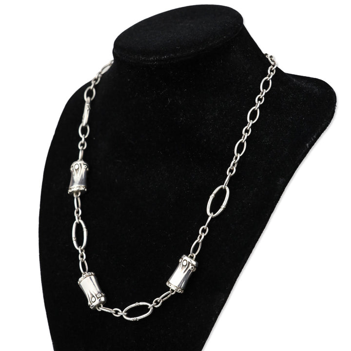 John Hardy Sterling Silver Bamboo Link Necklace