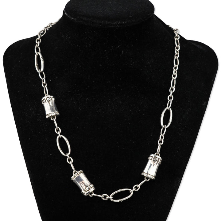 John Hardy Sterling Silver Bamboo Link Necklace