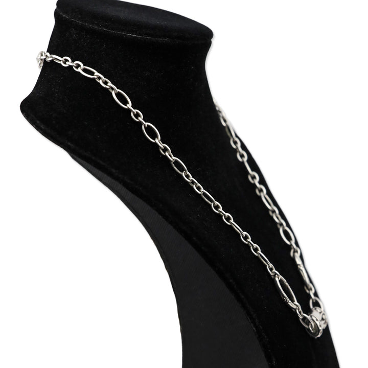 John Hardy Sterling Silver Bamboo Station Link Necklace