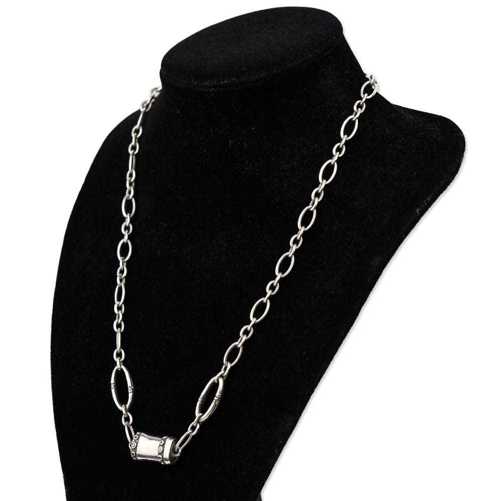 John Hardy Sterling Silver Bamboo Station Link Necklace