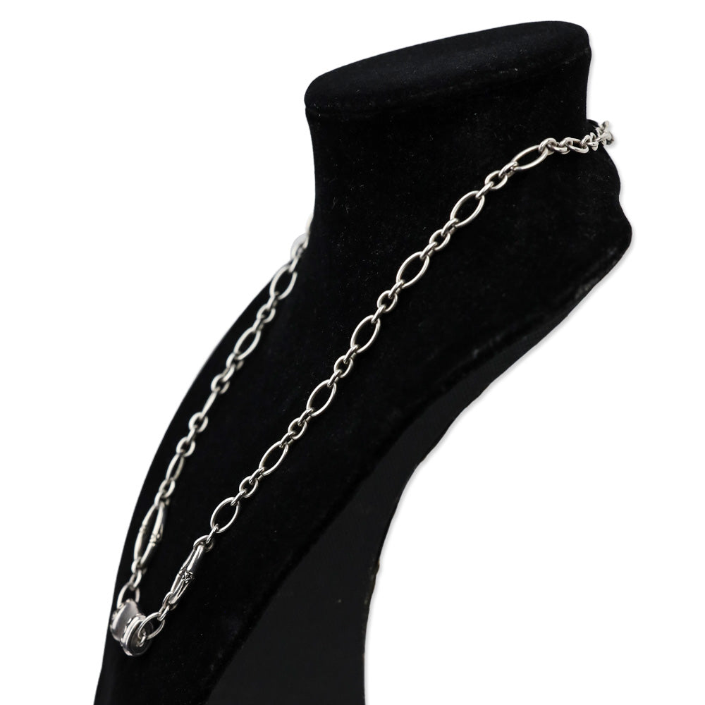 John Hardy Sterling Silver Bamboo Station Link Necklace