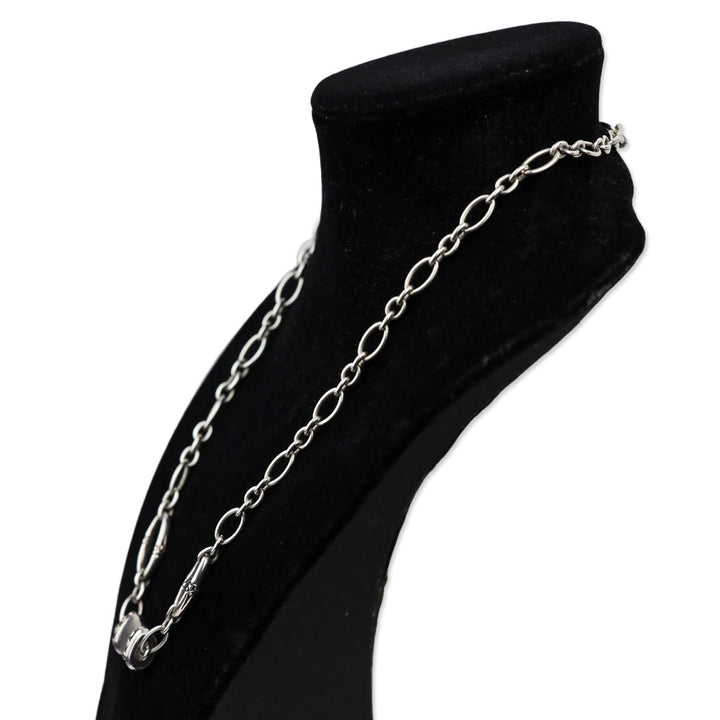 John Hardy Sterling Silver Bamboo Station Link Necklace