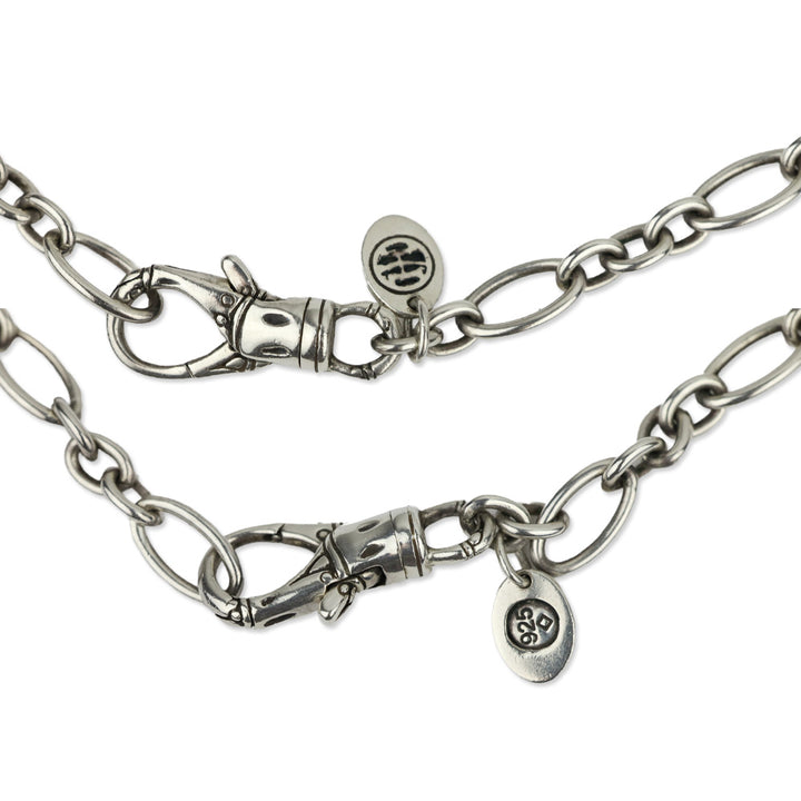 John Hardy Sterling Silver Bamboo Station Link Necklace
