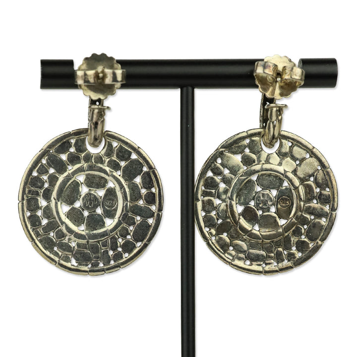 John Hardy Sterling Silver Kali Collection Nuansa Round Disc Drop Earrings