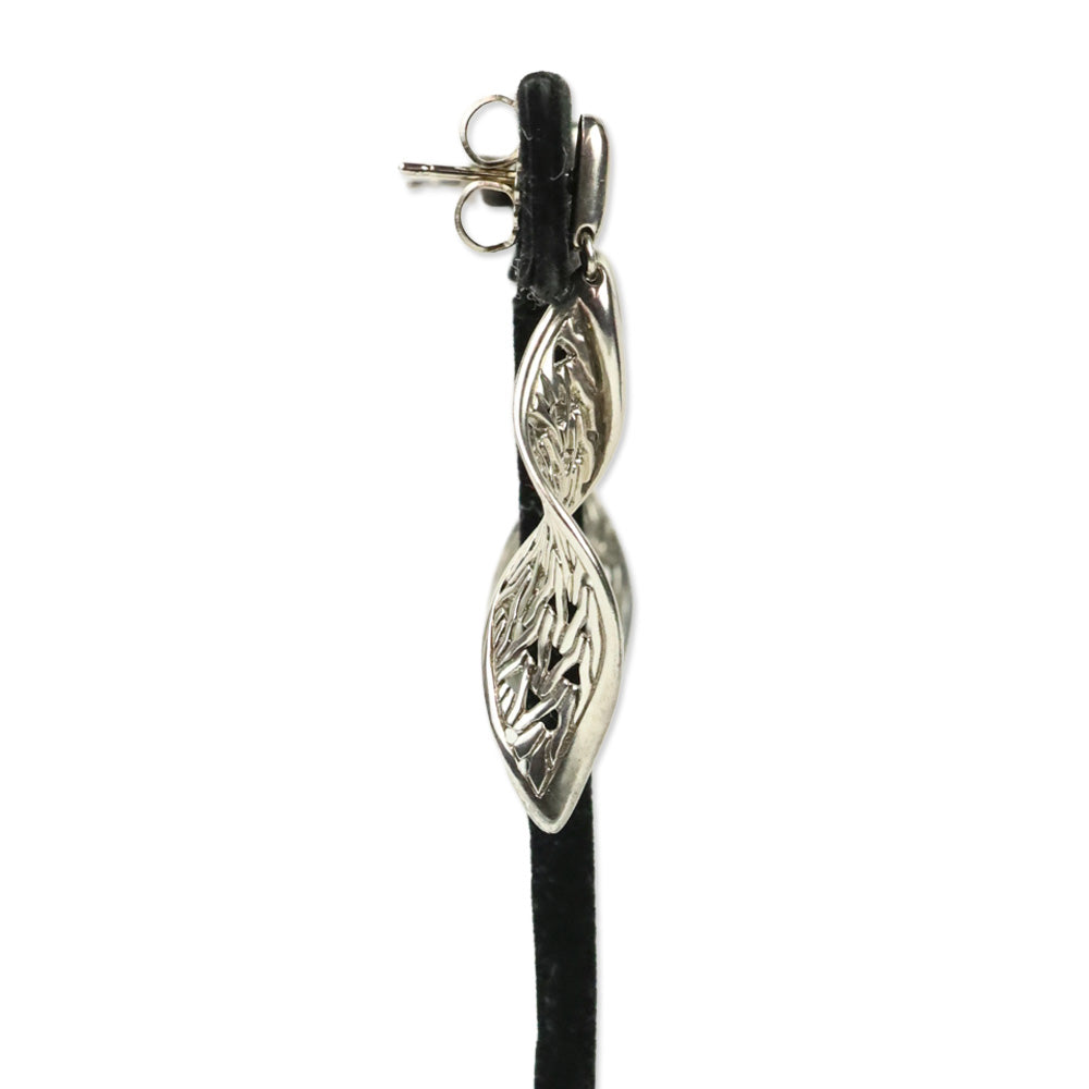 John Hardy Sterling Silver Wave Drop Earrings