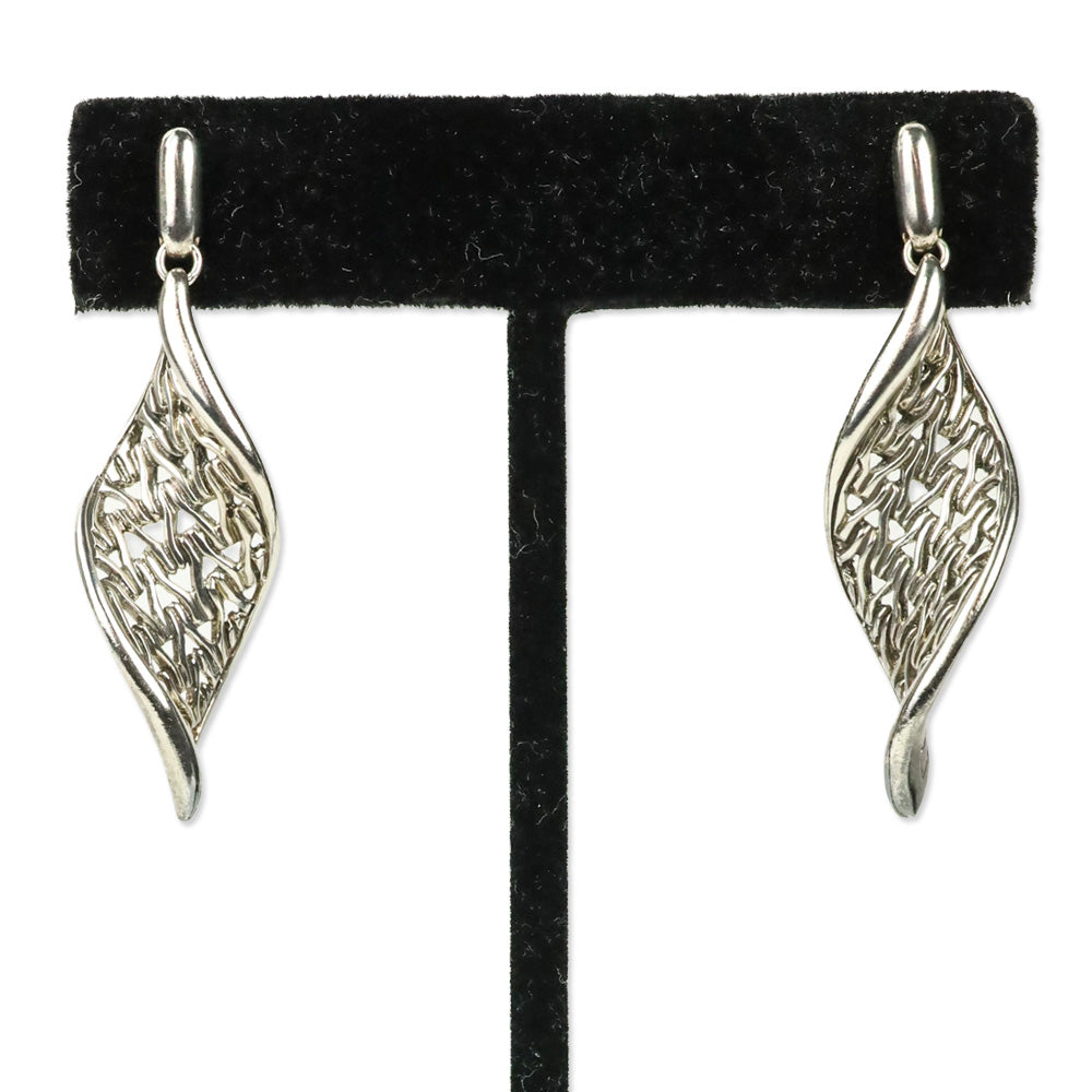 John Hardy Sterling Silver Wave Drop Earrings