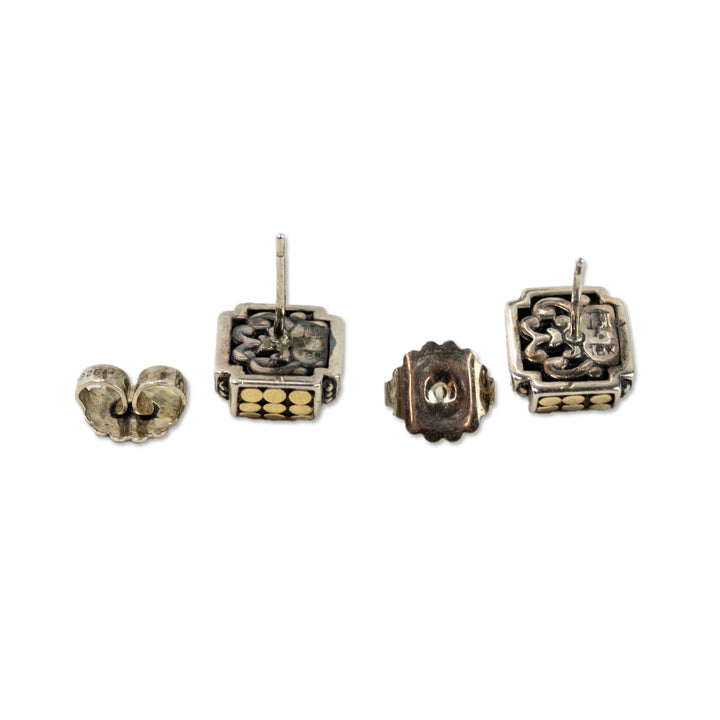 John Hardy Two-Tone Dot Hi-Way Stud Earrings