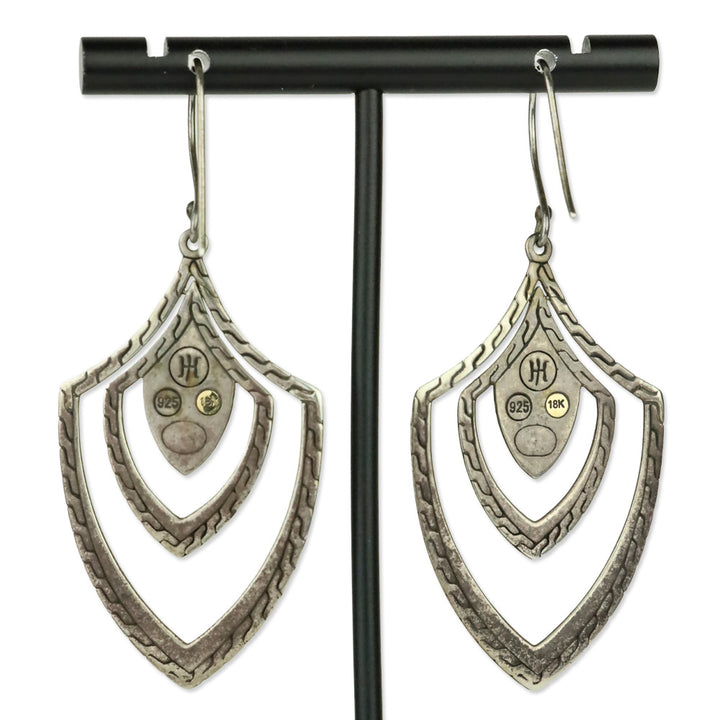 John Hardy Two-Tone Palu Chandelier Earrings
