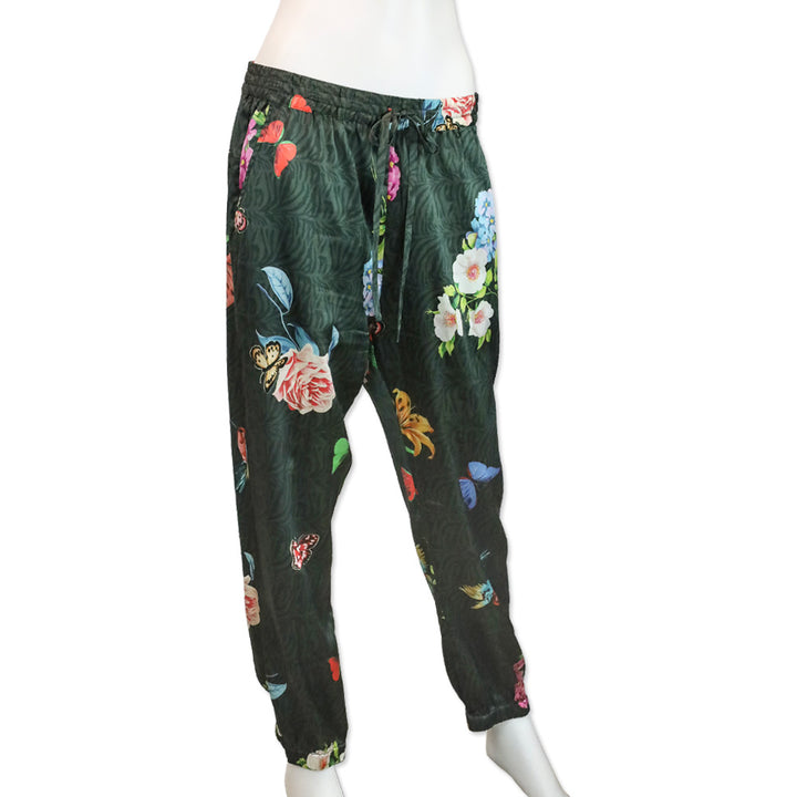 Johnny Was Blooming Seline Silk Jogger Pants