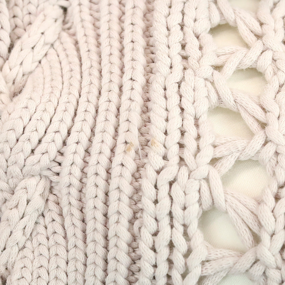 Jonathan Simkhai Moonstone Chunky Knit Fringe Celestine Sweater