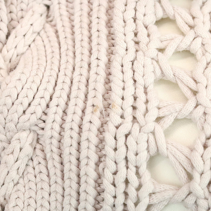 Jonathan Simkhai Moonstone Chunky Knit Fringe Celestine Sweater