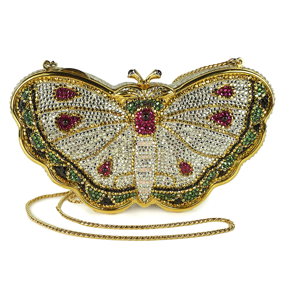 Judith Leiber Crystal Embellished Butterfly Clutch