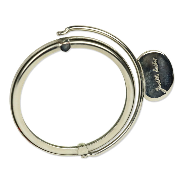 Judith Leiber Black Satin Amethyst & Crystal Filigree Evening Bag