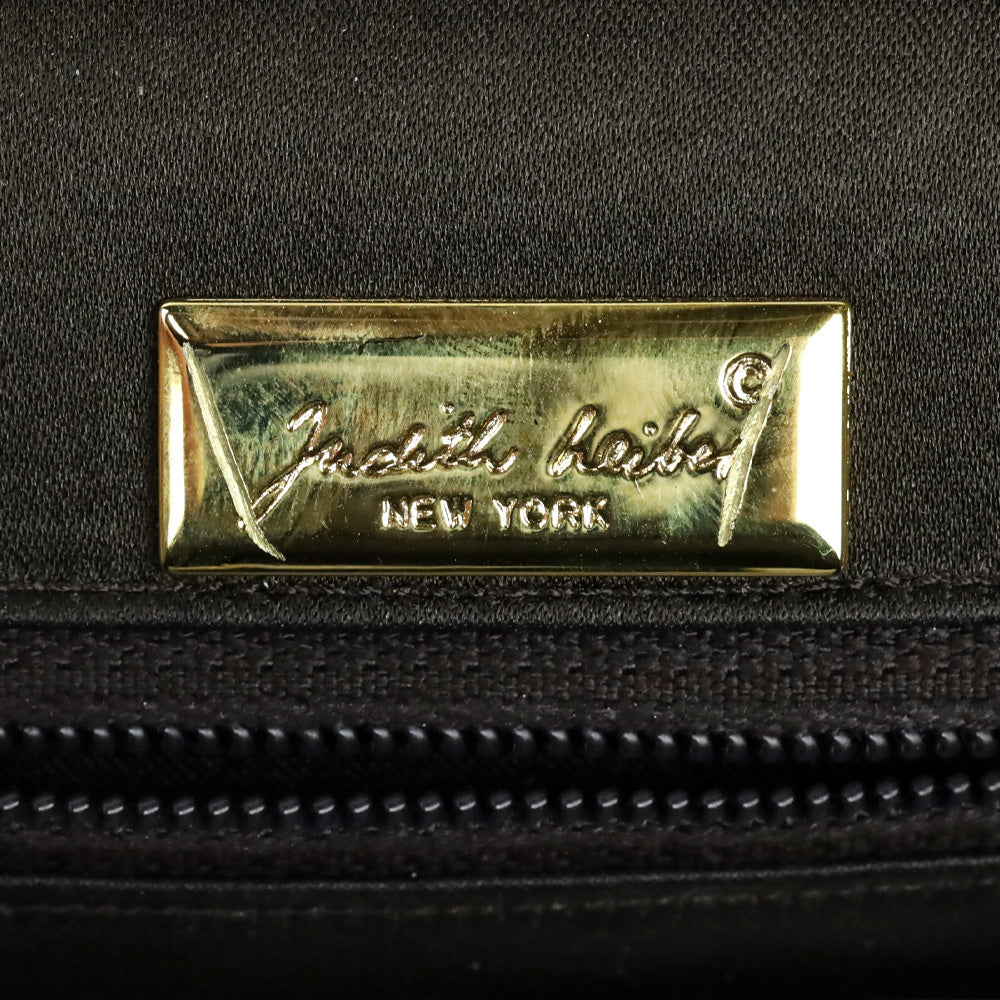 Judith Leiber Brown Suede Medium Clutch with Chain Strap